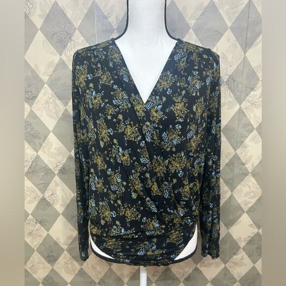 Free People Wrap Front Floral Long Sleeve Bodysuit NWT - Picture 3 of 7
